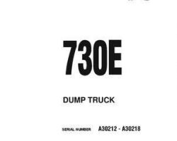 Komatsu Dump Trucks Rigid Model 730E Shop Service Repair Manual - S/N A30212-A30218