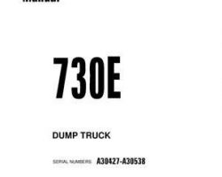 Komatsu Dump Trucks Rigid Model 730E Owner Operator Maintenance Manual - S/N A30427-A30538