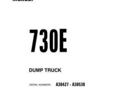 Komatsu Dump Trucks Rigid Model 730E Shop Service Repair Manual - S/N A30427-A30538