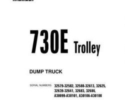 Komatsu Dump Trucks Rigid Model 730E-With Trolley Shop Service Repair Manual - S/N 32625