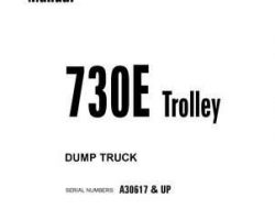 Komatsu Dump Trucks Rigid Model 730E-With Trolley Shop Service Repair Manual - S/N A30617-UP