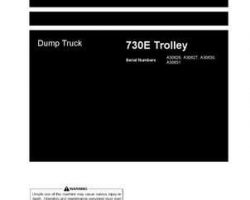 Komatsu Dump Trucks Rigid Model 730E-With Trolley Owner Operator Maintenance Manual - S/N A30630-A30631