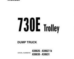 Komatsu Dump Trucks Rigid Model 730E-With Trolley Shop Service Repair Manual - S/N A30630-A30631