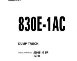 Komatsu Dump Trucks Rigid Model 830E-1-Ac Owner Operator Maintenance Manual - S/N A30461-A30546