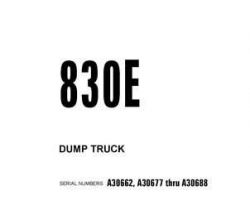 Komatsu Dump Trucks Rigid Model 830E Shop Service Repair Manual - S/N A30662