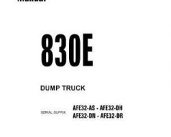 Komatsu Dump Trucks Rigid Model 830E Shop Service Repair Manual - S/N AFE32-AS-AFE32-DH