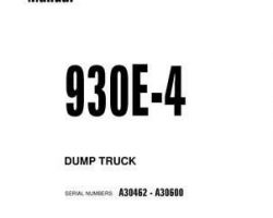 Komatsu Dump Trucks Rigid Model 930E-4 Owner Operator Maintenance Manual - S/N A30462-A30600