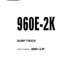 Komatsu Dump Trucks Rigid Model 960E-2-K Shop Service Repair Manual - S/N A50011-UP