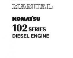 Komatsu Engines Model 102 Series Shop Service Repair Manual