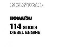 Komatsu Engines Model 114-2 Series Shop Service Repair Manual