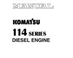 Komatsu Engines Model 114 Series Shop Service Repair Manual