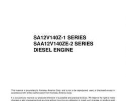 Komatsu Engines Model 12V140Ze-2 Shop Service Repair Manual - S/N ALL