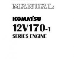 Komatsu Engines Model 12V170-1 Series Shop Service Repair Manual