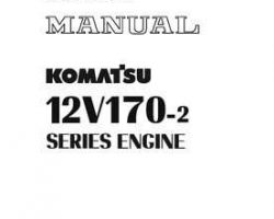 Komatsu Engines Model 12V170-2 Series Shop Service Repair Manual