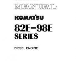 Komatsu Engines Model 3D84E-5-N Shop Service Repair Manual