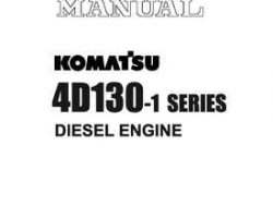 Komatsu Engines Model 4D130-1 Shop Service Repair Manual