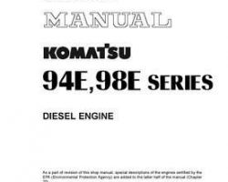 Komatsu Engines Model 4D94E-1-A Shop Service Repair Manual