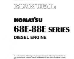Komatsu Engines Model 68E-88E Series Shop Service Repair Manual