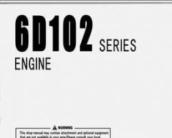 Komatsu Engines Model 6D102 Series Shop Service Repair Manual