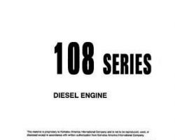 Komatsu Engines Model 6D108-1 Shop Service Repair Manual - S/N ALL