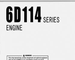 Komatsu Engines Model 6D114 Series-For Pc360-7 Shop Service Repair Manual
