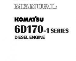 Komatsu Engines Model 6D170-1 Shop Service Repair Manual - S/N 10001-UP