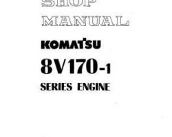 Komatsu Engines Model 8V170-1 Shop Service Repair Manual - S/N ALL