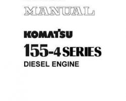 Komatsu Engines Model S4D155-4 Shop Service Repair Manual