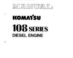 Komatsu Engines Model S6D108-1-For Ksp Shop Service Repair Manual