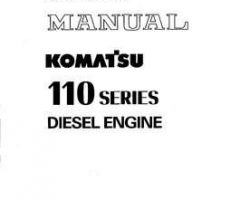 Komatsu Engines Model S6D110-1 Shop Service Repair Manual