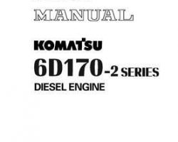 Komatsu Engines Model S6D170-2 Shop Service Repair Manual