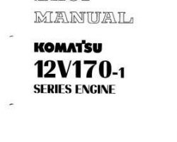 Komatsu Engines Model Sa12V170-1-For Ksp Shop Service Repair Manual