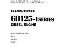 Komatsu Engines Model Sa6D125-1-For Ksp Shop Service Repair Manual
