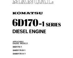 Komatsu Engines Model Sa6D170-1-For Ksp Shop Service Repair Manual