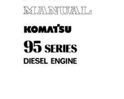 Komatsu Engines Model Sa6D95L-1 Shop Service Repair Manual