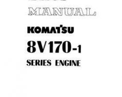 Komatsu Engines Model Sa8V170-1 Shop Service Repair Manual