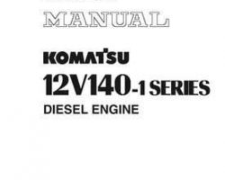 Komatsu Engines Model Sda12V140E-1 Shop Service Repair Manual - S/N 10301-UP
