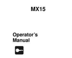 Komatsu Excavators Crawler Model Mx15 Owner Operator Maintenance Manual - S/N 4001-UP