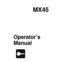 Komatsu Excavators Crawler Model Mx45 Owner Operator Maintenance Manual - S/N 7001-UP