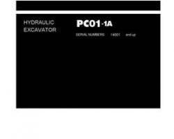 Komatsu Excavators Crawler Model Pc01-1-A Shop Service Repair Manual - S/N 14001-UP