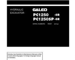 Komatsu Excavators Crawler Model Pc1250-8-R Owner Operator Maintenance Manual - S/N 35001-35016