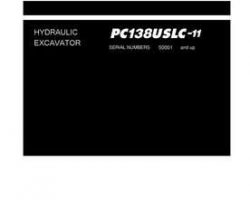 Komatsu Excavators Crawler Model Pc138Uslc-11 Shop Service Repair Manual - S/N 50001-UP