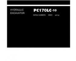 Komatsu Excavators Crawler Model Pc170Lc-10 Shop Service Repair Manual - S/N 30001-UP