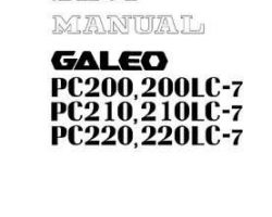 Komatsu Excavators Crawler Model Pc210Lc-7-Multi-Monitor Shop Service Repair Manual - S/N DBG0001-UP