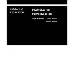 Komatsu Excavators Crawler Model Pc240Lc-10 Shop Service Repair Manual - S/N K60001-UP