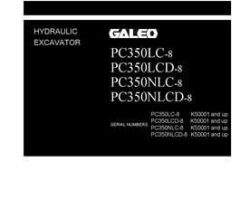 Komatsu Excavators Crawler Model Pc350Lcd-8 Shop Service Repair Manual - S/N K50001-UP