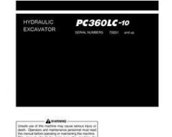 Komatsu Excavators Crawler Model Pc360Lc-10 Owner Operator Maintenance Manual - S/N 70001-UP