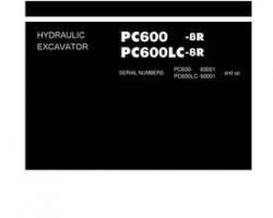 Komatsu Excavators Crawler Model Pc600-8-W/O Egr Shop Service Repair Manual - S/N 60001-UP