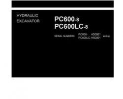 Komatsu Excavators Crawler Model Pc600Lc-8 Shop Service Repair Manual - S/N K50001-UP