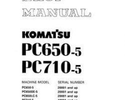 Komatsu Excavators Crawler Model Pc650-5 Shop Service Repair Manual - S/N 20001-UP